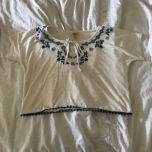 flowy embroidered boho top